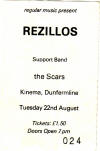 The Rezillos at The Kinema ballroom Dunfermline - Ticket